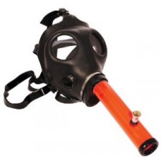 Black Gas Mask with Tube
